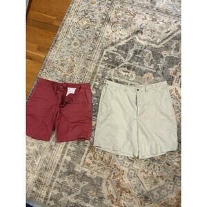 Lot Of 14 Pairs Of Men’s Shorts ( Khaki & Athletic) Assorted Brands And Sizes